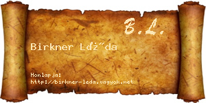 Birkner Léda névjegykártya